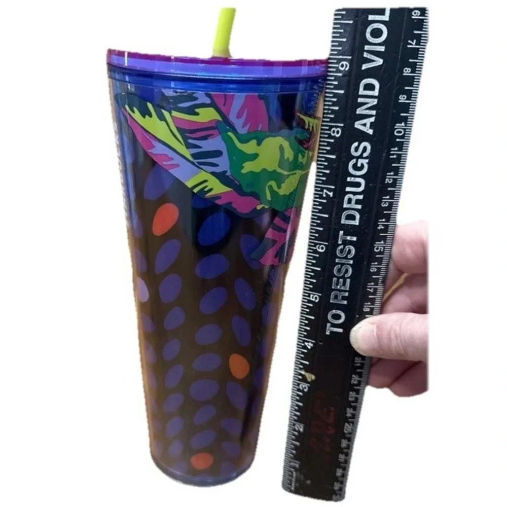 Starbucks‎ Limited Edition Neon Tropical Tumbler with Straw